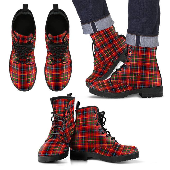 Innes Modern Tartan Leather Boots Footwear Shoes
