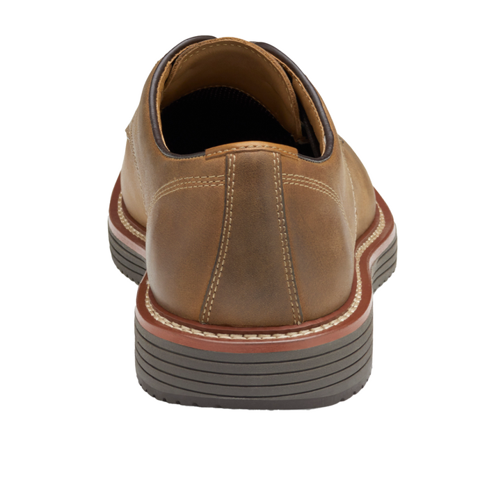 Johnston & Murphy Upton Plain Toe Oxford (Men) - Tan Oiled Full Grain Dress-Casual - Oxford - The Heel Shoe Fitters