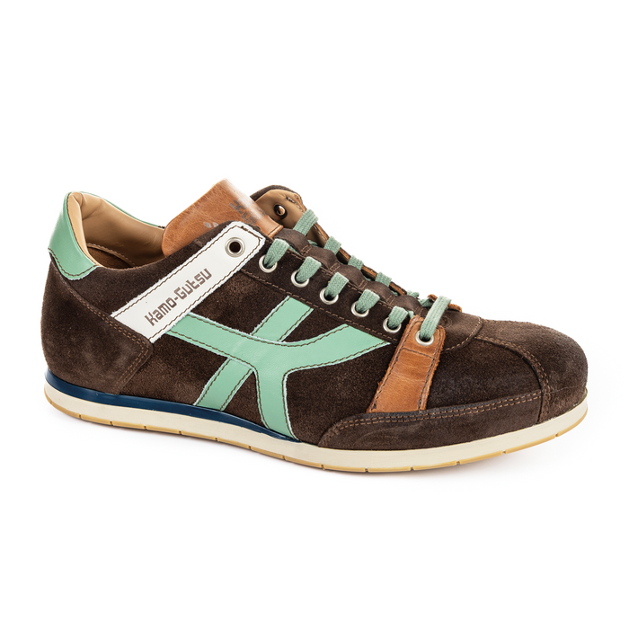 Kamo-Gutsu TIFO 044 Low Sneaker (Men) - Taupe Oil/Salvia Athletic - Casual - Lace Up - The Heel Shoe Fitters