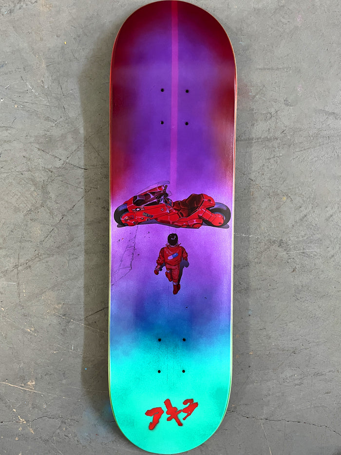 kaneda 8.25 X 32.25 AQUA/PURPLE MIXED PROCESS SIGNED 1 of 1