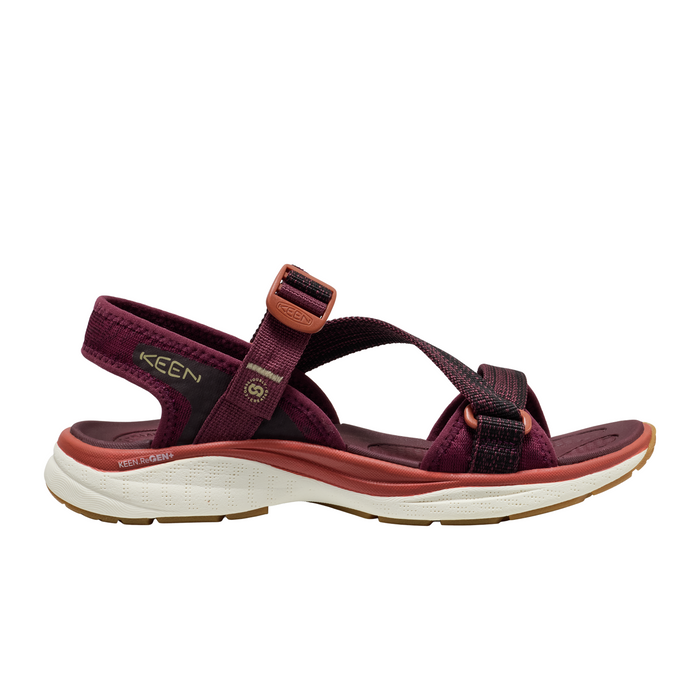 Keen Leiki Open Toe Sandal (Women) - Fig/Burnt Brick Sandal - Active - The Heel Shoe Fitters