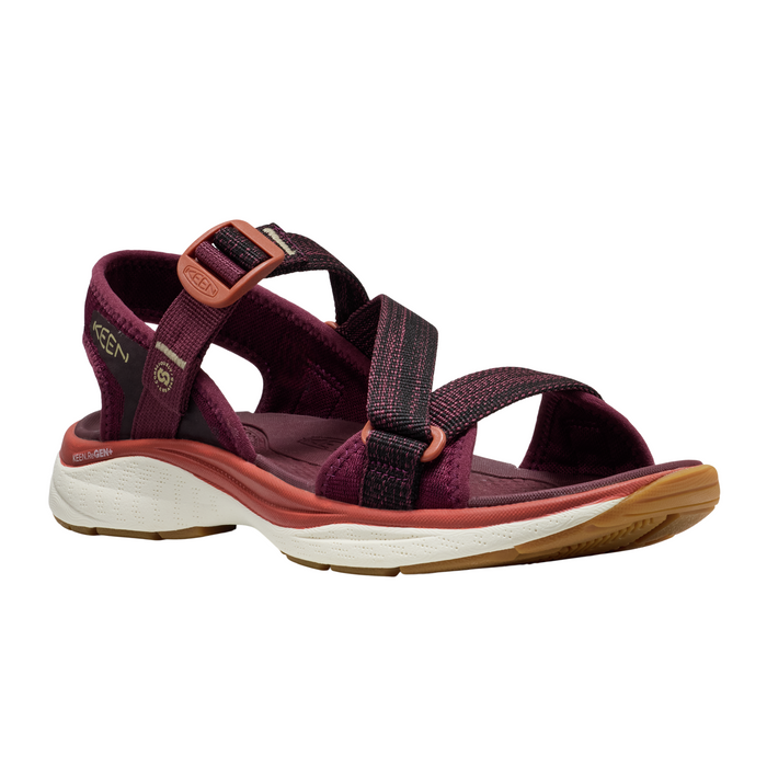 Keen Leiki Open Toe Sandal (Women) - Fig/Burnt Brick Sandal - Active - The Heel Shoe Fitters