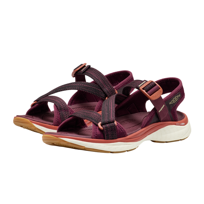 Keen Leiki Open Toe Sandal (Women) - Fig/Burnt Brick Sandal - Active - The Heel Shoe Fitters