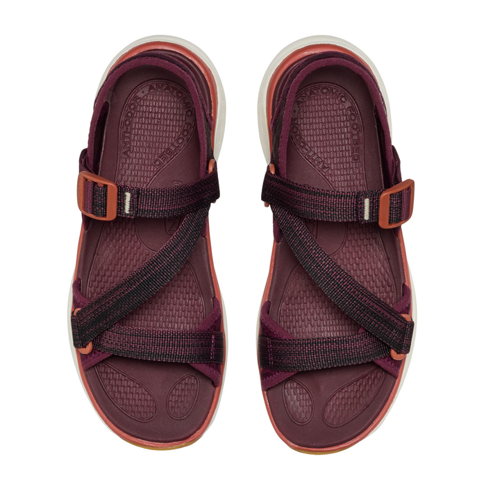Keen Leiki Open Toe Sandal (Women) - Fig/Burnt Brick Sandal - Active - The Heel Shoe Fitters