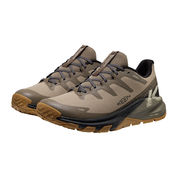 Keen Targhee Apex Waterproof Hiking Shoe (Men) - Brindle/Canteen Hiking - Low - The Heel Shoe Fitters