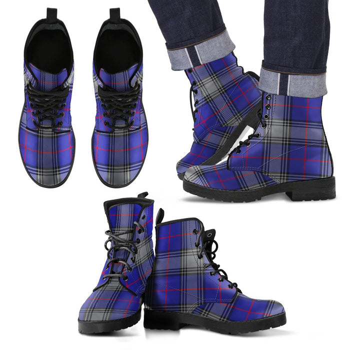 Kinnaird Tartan Leather Boots Footwear Shoes