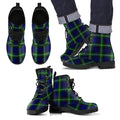 Lamont Modern Tartan Leather Boots Footwear Shoes