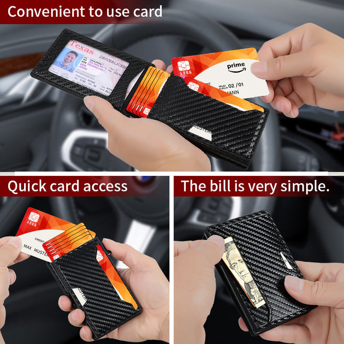 Large capacity multi-slot ID card wallet card holder