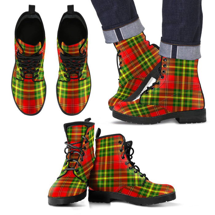 Leask Tartan Leather Boots Footwear Shoes