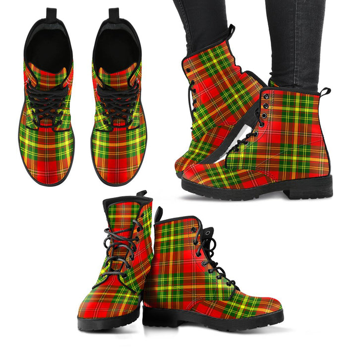Leask Tartan Leather Boots
