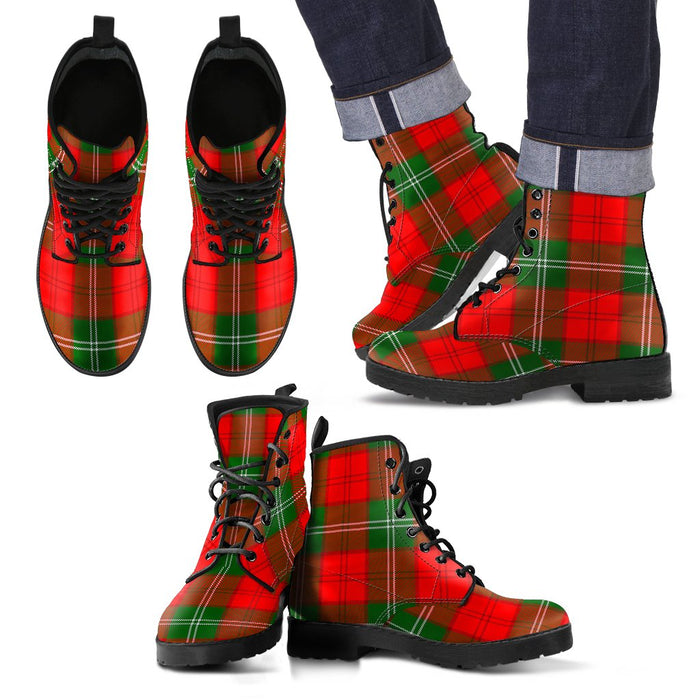 Lennox Modern Tartan Leather Boots Footwear Shoes
