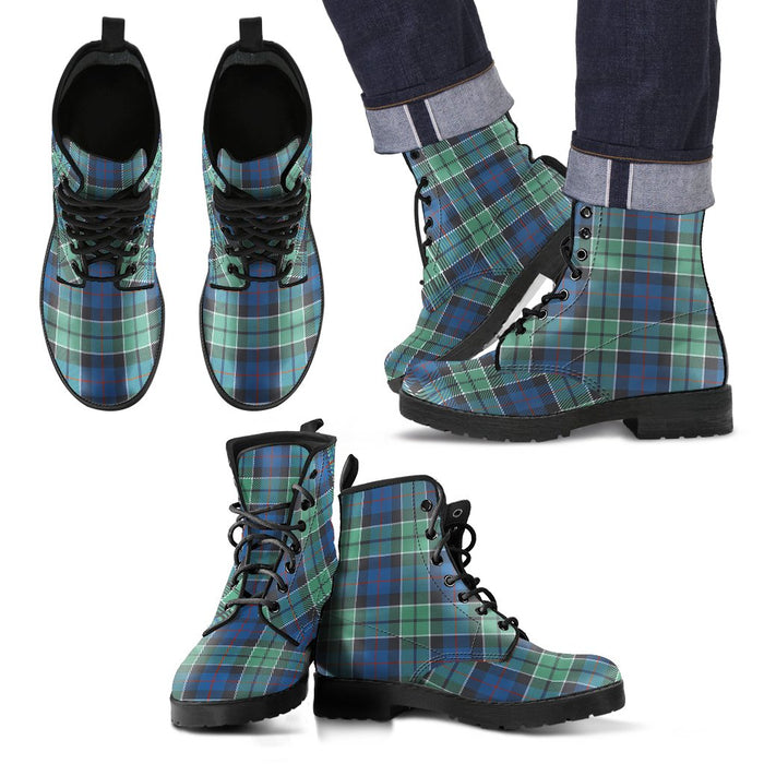 Leslie Hunting Ancient Tartan Leather Boots Footwear Shoes