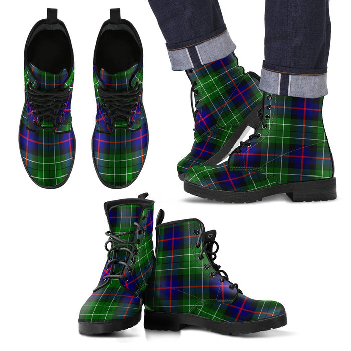 Leslie Hunting Tartan Leather Boots Footwear Shoes