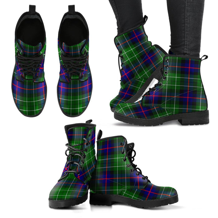 Leslie Hunting Tartan Leather Boots