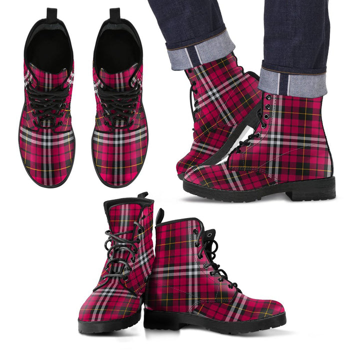 Little Tartan Leather Boots Footwear Shoes