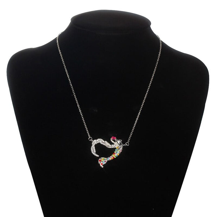 Love-shaped Mermaid Necklace Europe And The United States Creative Chain Jewelry