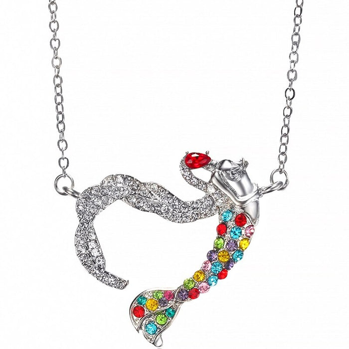 Love-shaped Mermaid Necklace Europe And The United States Creative Chain Jewelry