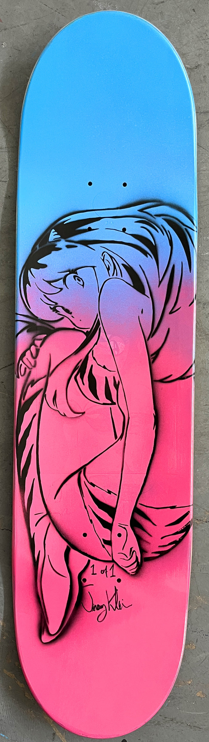 lum chan 2 8.25 X 32.25 BLUE/YELLOW MIXED PROCESS SIGNED 1 of 1