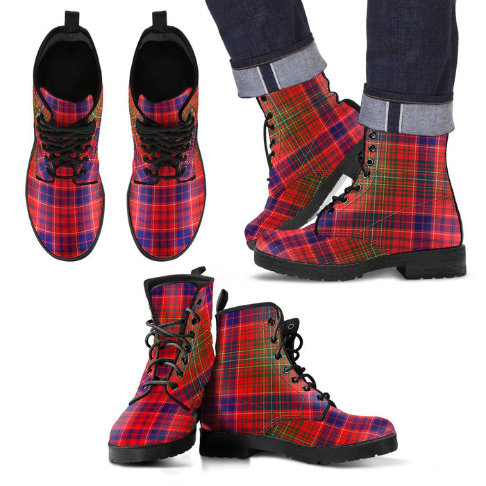 Lumsden Modern Tartan Leather Boots Footwear Shoes