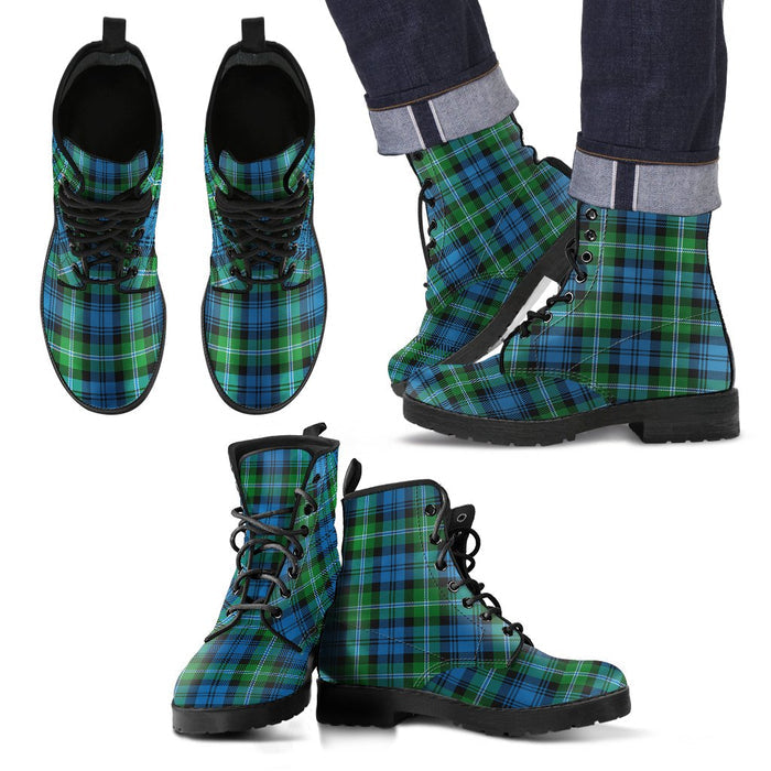 Lyon Clan Tartan Leather Boots Footwear Shoes