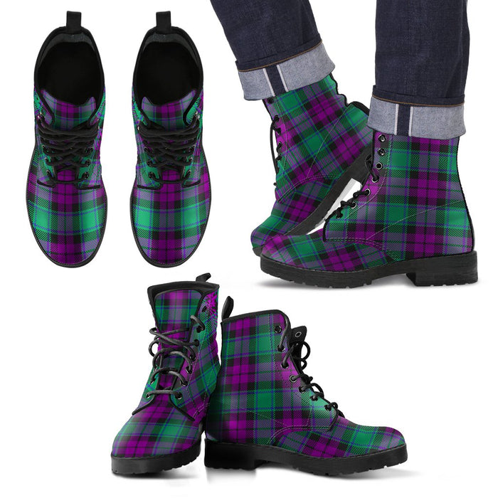 MacArthur ̢‰â?ÛÏ Milton Tartan Leather Boots Footwear Shoes