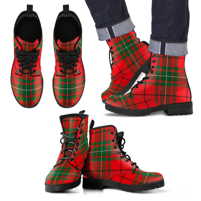 MacAulay Modern Tartan Leather Boots Footwear Shoes