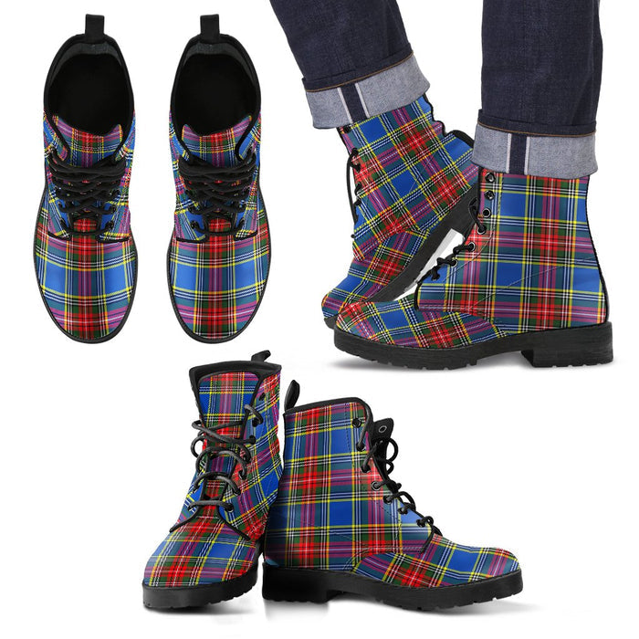 MacBeth Modern Tartan Leather Boots Footwear Shoes