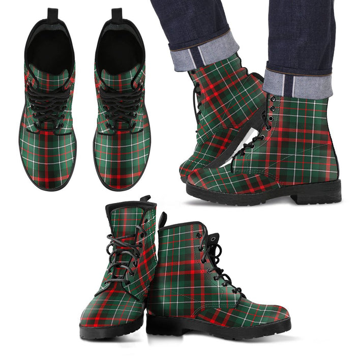 MacDiarmid Modern Tartan Leather Boots Footwear Shoes