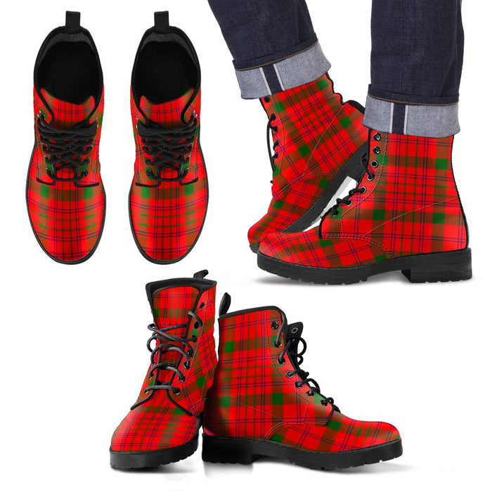 MacDonnell of Keppoch Modern Tartan Leather Boots Footwear Shoes