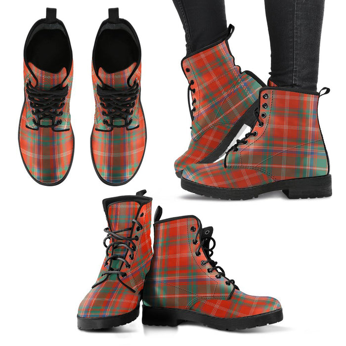 MacDougall Ancient Tartan Leather Boots Footwear Shoes