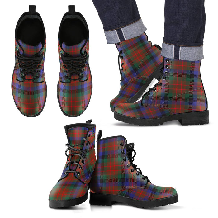 MacDuff Hunting Modern Tartan Leather Boots Footwear Shoes