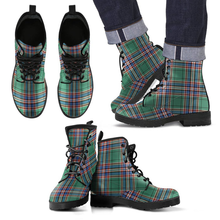 MacFarlane Hunting Ancient Tartan Leather Boots Footwear Shoes