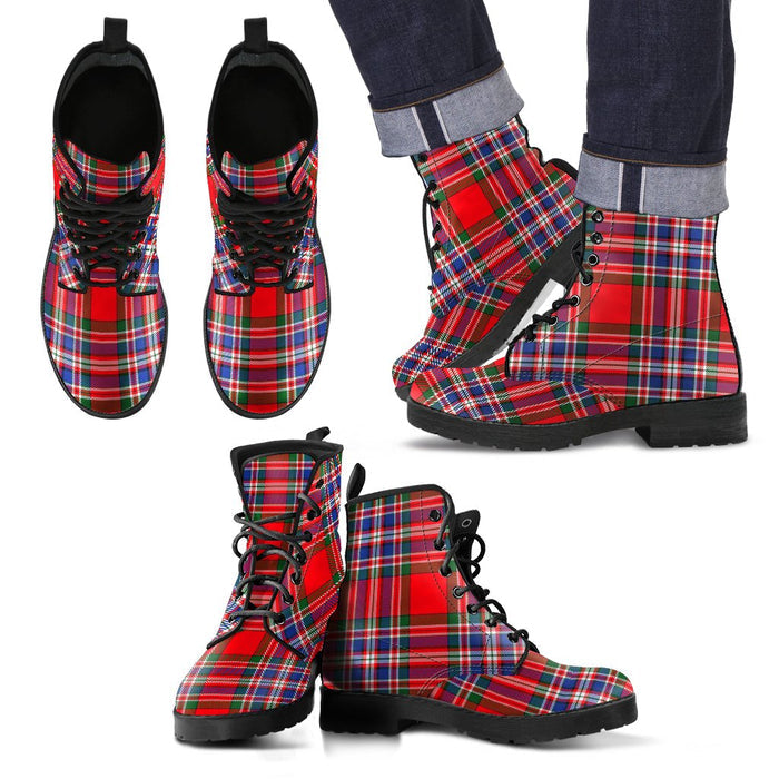 MacFarlane Modern Tartan Leather Boots Footwear Shoes