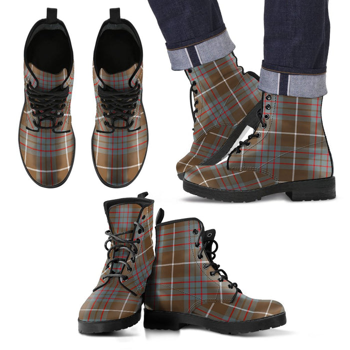 MacIntyre Hunting Weathered Tartan Leather Boots Footwear Shoes