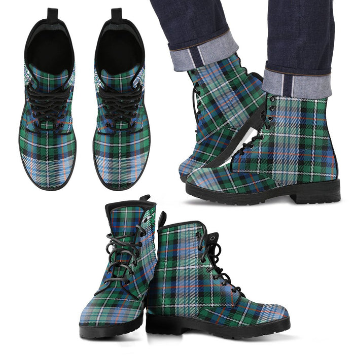 MacKenzie Dress Ancient Tartan Leather Boots Footwear Shoes