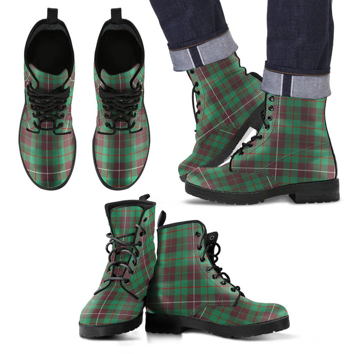 MacKinnon Hunting Ancient Tartan Leather Boots Footwear Shoes