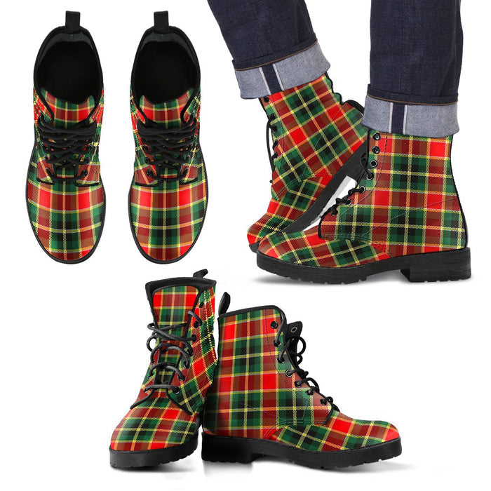 MacLachlan Hunting Modern Tartan Leather Boots Footwear Shoes