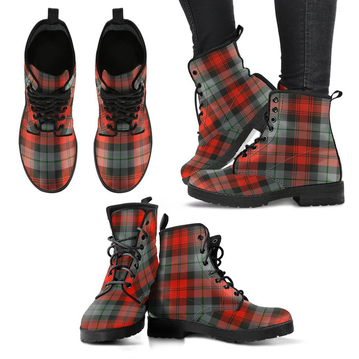 MacLachlan Weathered Tartan Leather Boots