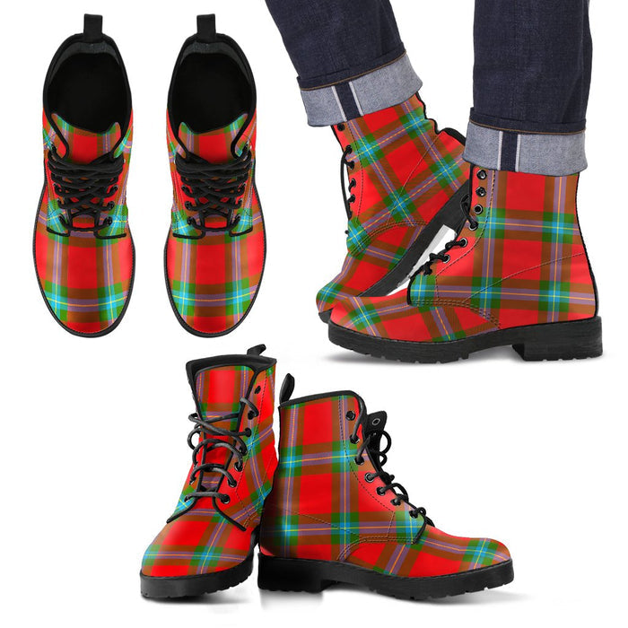 MacLaine of Loch Buie Tartan Leather Boots Footwear Shoes