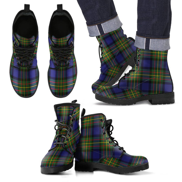 MacLaren Modern Tartan Leather Boots Footwear Shoes