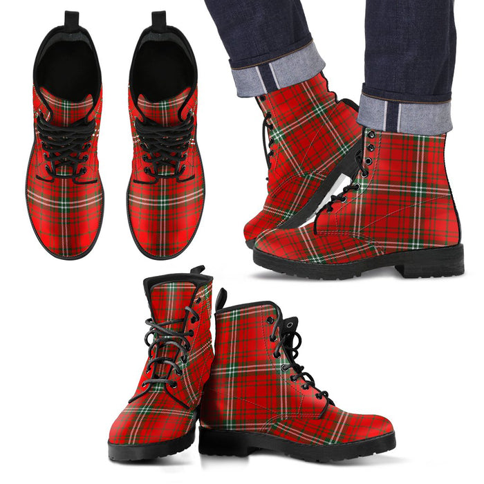 MacLay Modern Tartan Leather Boots Footwear Shoes