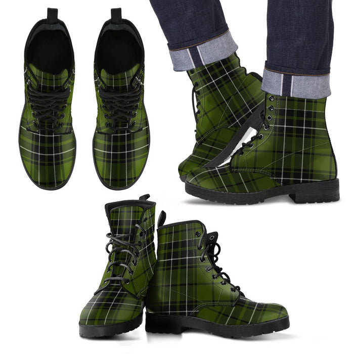 MacLean Hunting Tartan Leather Boots Footwear Shoes