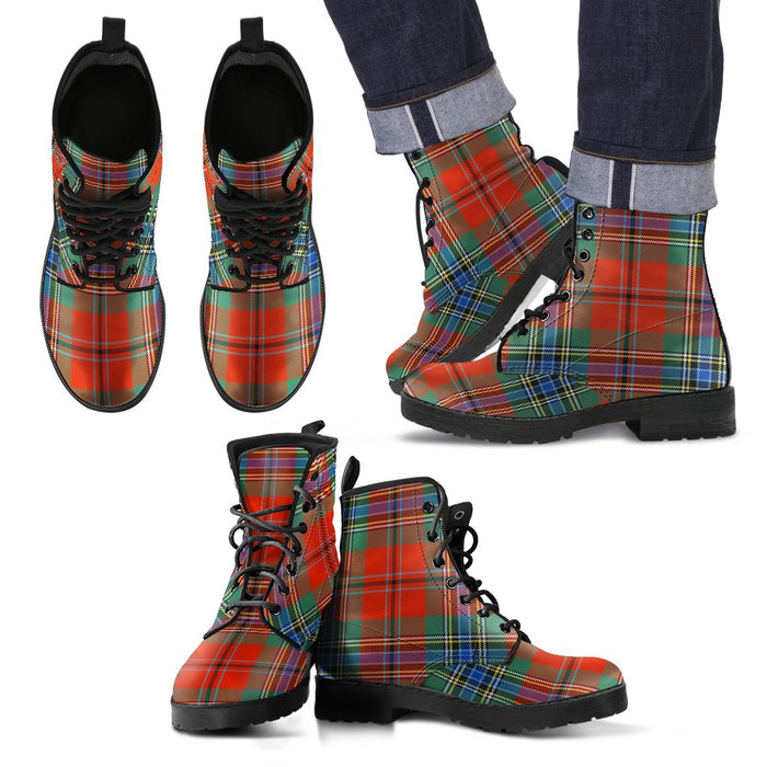 MacLean of Duart Ancient Tartan Leather Boots Footwear Shoes