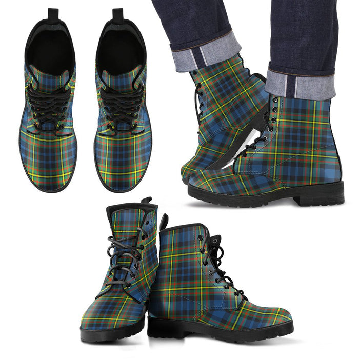 MacLellan Ancient Tartan Leather Boots Footwear Shoes