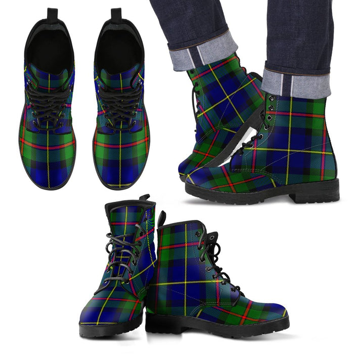 MacLeod of Harris Modern Tartan Leather Boots Footwear Shoes