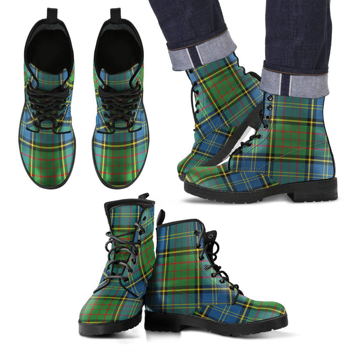 MacMillan Hunting Ancient Tartan Leather Boots Footwear Shoes