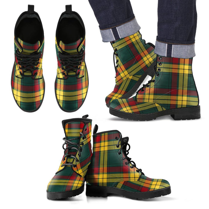 MacMillan Old Modern Tartan Leather Boots Footwear Shoes