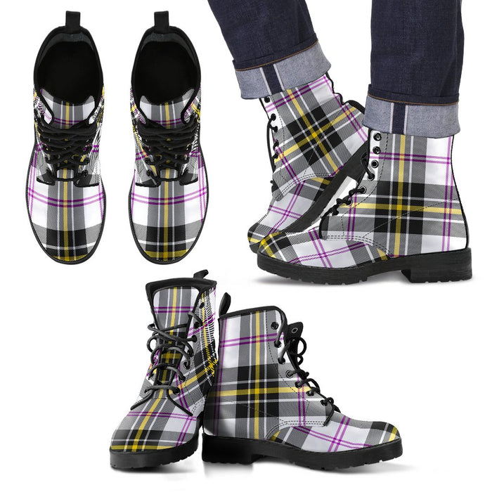 MacPherson Dress Modern Tartan Leather Boots Footwear Shoes