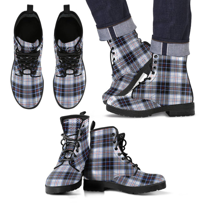 MacRae Dress Modern Tartan Leather Boots Footwear Shoes