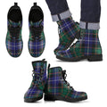 MacRae Hunting Modern Tartan Leather Boots Footwear Shoes